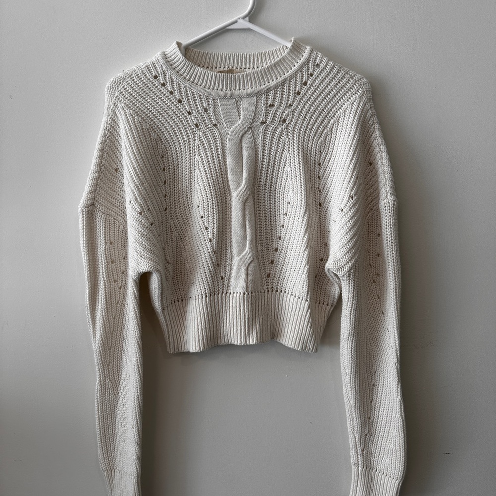 Crop top white Knit Sweater